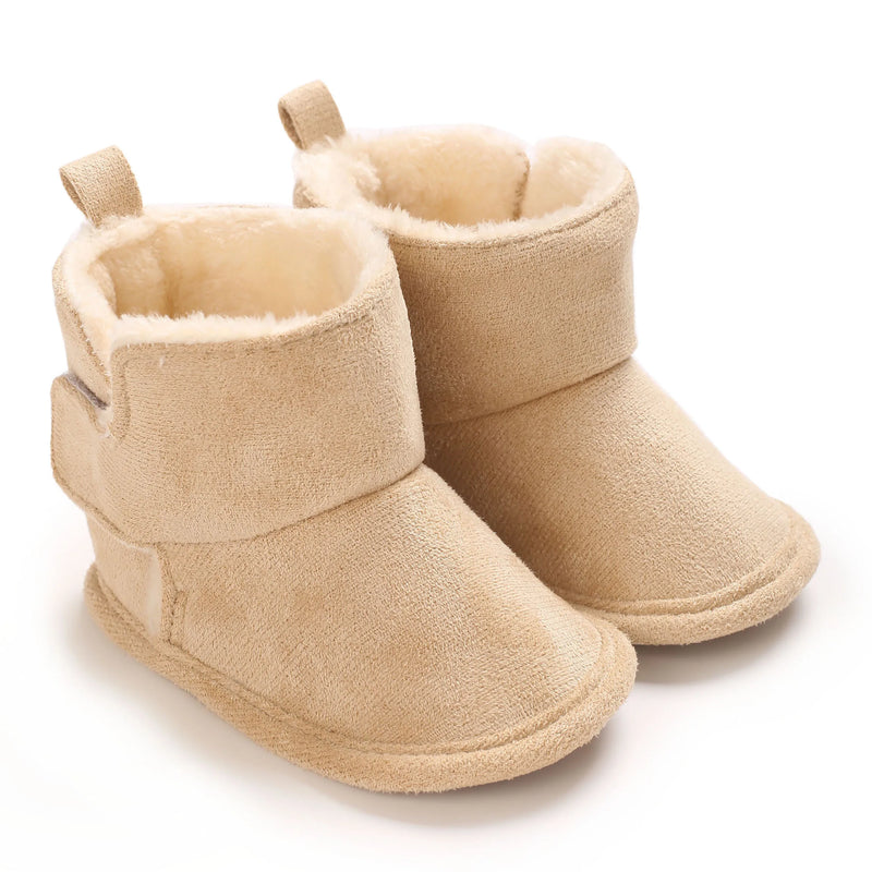 New Baby Boots For Winter Warmth 0-18M Newborn Baby Velcro Soft Sole Anti Slip Front Shoes Baby Shoes Warm Snow Boots