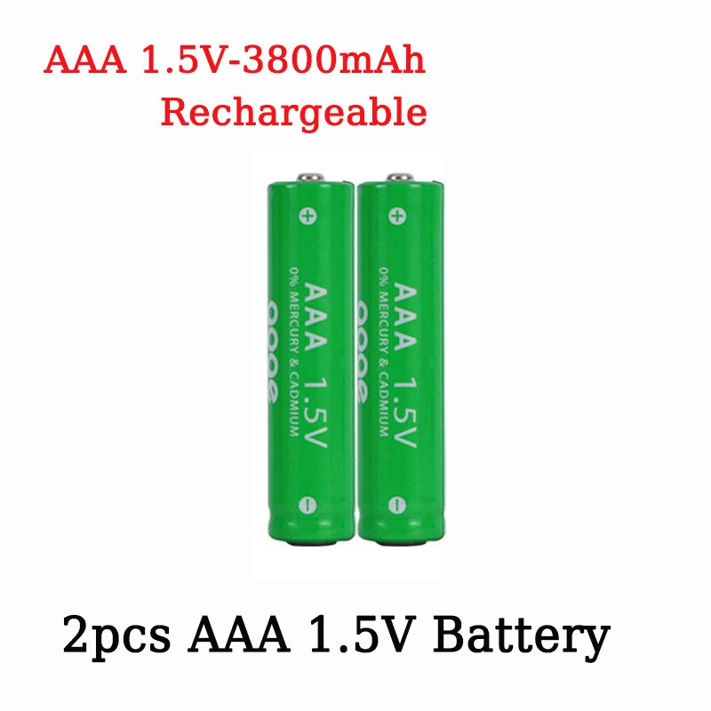 AAA1.5V Battery 3800mAh Rechargeable Battery Lithium Ion 1.5 V AAA Battery for Clocks Mice Computers Toys So on
