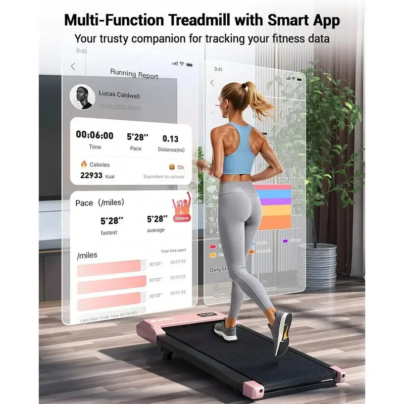 Compact Desk Treadmill for Home Office, 6% Incline | SAMAG