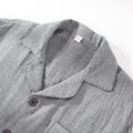 2025 New Spring/Summer Men's Pajama Set 100% Cotton Thin Short Sleeve Pants Large Size Checkered Home Furnishing Set