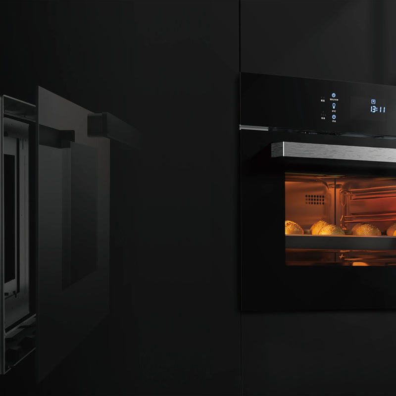 Professional 5 in 1 Built-in Oven Microwave Steam Grill and Air Fryer