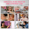 Tool Set with 8V Drill Home DIY Repair and Maintenance, Cordless USB Electric Driver, Hand Kit for Women and - View 6 | SAMAG