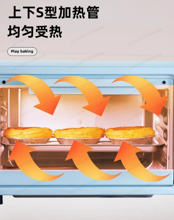 10L Mini Oven Microwave Combo, 220V Household All-in-One for Baking Grilling Defrosting, Compact Space Saver