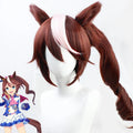 Anime Uma Musume Pretty Derby Tokai Teio Wig Brown ponytail cosplay wig Halloween party wig