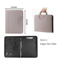 A4 Portable File Folder with Calculator Binder Organizer Manager Office Document Pad Briefcase PU Leather Padfolio Bag Customize