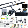 Goture Fishing Rod Combo Full Kit 1.8M-2.7M Telescopic Sea Pole with Reel and Spinning Reel Baits Set Tackle Travel Fishing Bag