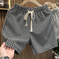 Houndstooth Casual Plaid Shorts Men Sport Loose Wide leg | SAMAG