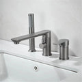 Brushed Gold Bathtub Faucet Widespread Bathtub Sink Mixer Tap black Brass Bathroom Bath Shower Faucet with Hand shower Head