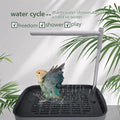 Automatic Electric Parrot Bathing Pool Bird Shower Tub with Water Circulation System for Small Birds Pet Cleaning Grooming