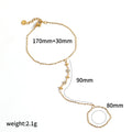 Fashion 18K Gold Plated Stainless Steel Zircon Ring Bracelet for Women Individualistic Daily Wear - Visuel 9 | SAMAG