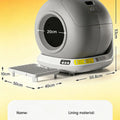 Raymax 78L Self-Cleaning Cat Litter Box App Control ONLY Supports 2.4G WiFi w/Litter Mat&Trash Bags, Fit for Tofu & Mixed Litter
