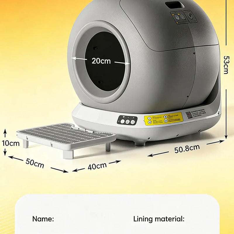 Raymax 78L Self-Cleaning Cat Litter Box App Control ONLY Supports 2.4G WiFi w/Litter Mat&Trash Bags, Fit for Tofu & Mixed Litter