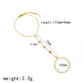 Fashion 18K Gold Plated Stainless Steel Zircon Ring Bracelet for Women Individualistic Daily Wear - Visuel 20 | SAMAG
