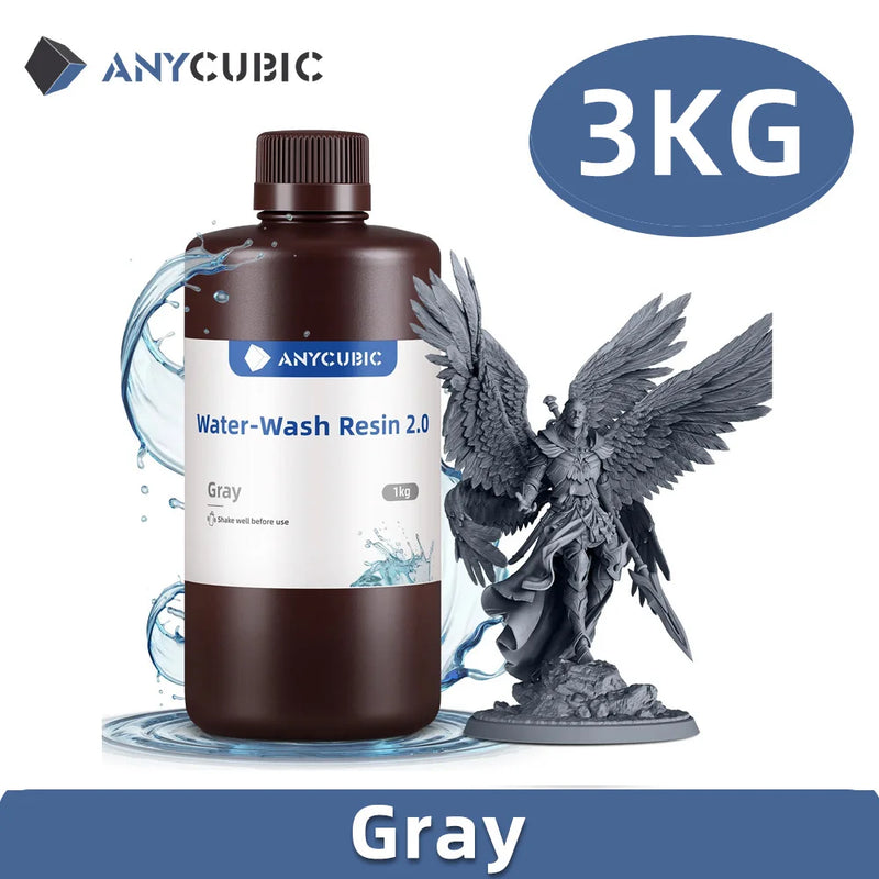 ANYCUBIC Standard Water wash resin/Tough Plant UV Resin For LCD 3D Printer 405nm Liquid Photopolymer Sensitive Resin 3D Printing