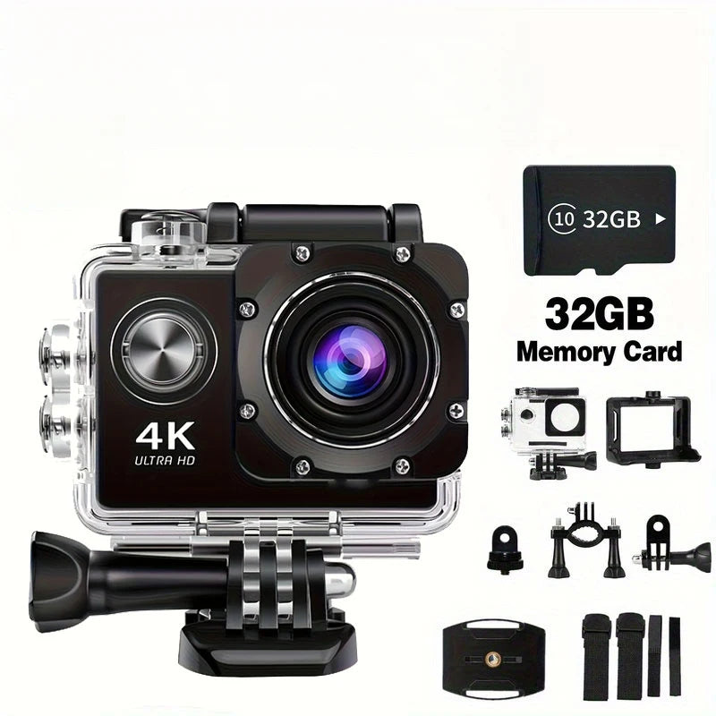 Regaton 4K 30FPS Ultra HD Action Camera, 20MP EIS Stabilization Sport Cam With Remote Control, Cycling Helmet Mount Accessories
