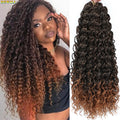 BEWILL GoGo Curl Crochet Hair 14 18 Inches Water Wave Beach Curl Crochet Hair Ombre Synthetic Bohemian Braids Hair Extensions 1B