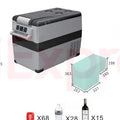 32L/42L Car Portable Electric Cooler Compressor Cooling with Digital Display Temp Control for Home, Outdoor, Camping and Travel