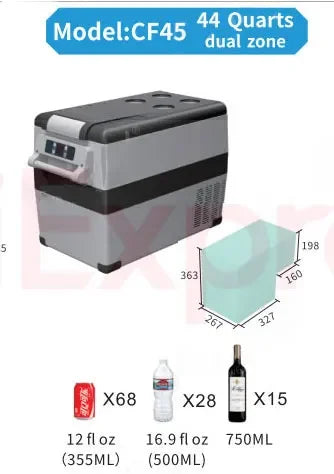 32L/42L Car Portable Electric Cooler Compressor Cooling with Digital Display Temp Control for Home, Outdoor, Camping and Travel