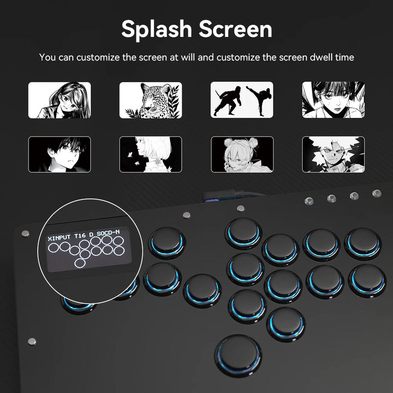 Haute42- COSMOX Fighting Hitbox Gaming Joystick For PC/PS3/PS4/PS5 Switch Steam Leverless Controller Rims Rim Button Rim