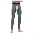 Mens Open Fly Breathable Cotton Thermal Long Johns Black S