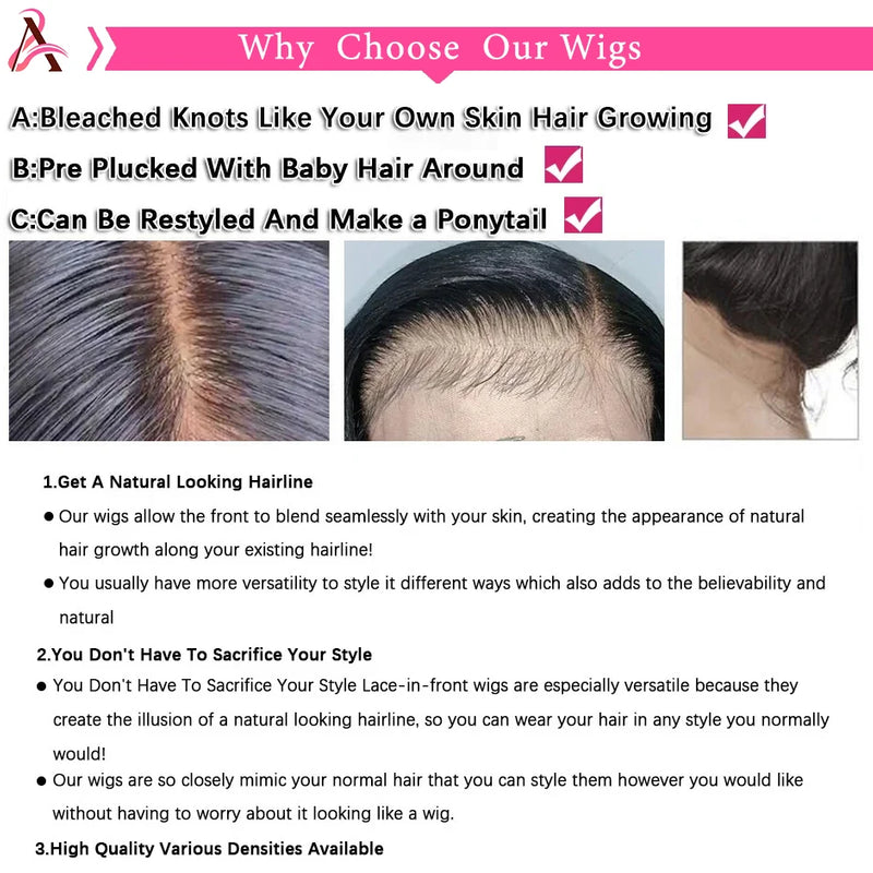36 Inch Glueless Wigs Human Hair 100% Vietnamese Hd Lace Human Hair Bone Straight Lace Front Human Hair Wig On Clearance Sale