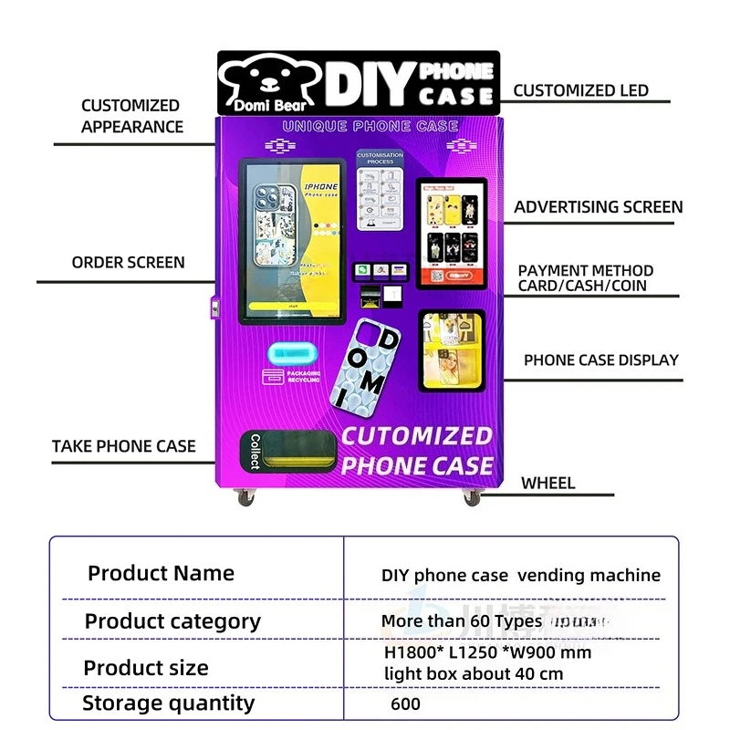 OEM DIY Phone Case Printer Vending Machine Fully Automatic Phone Case Printing Machine for Commercial  FL Customized Wholesale