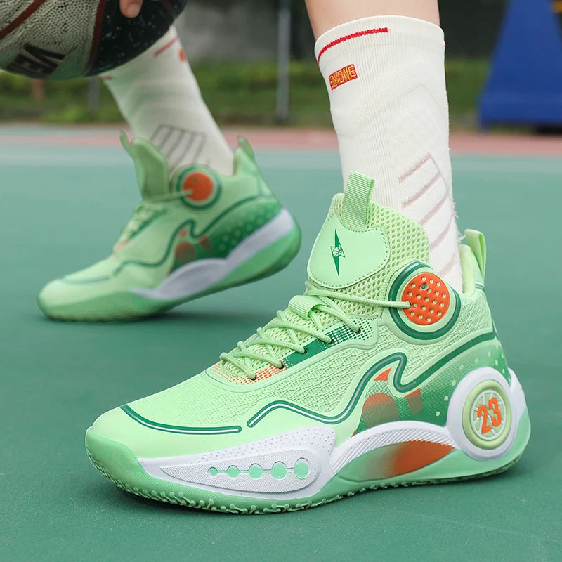 Men's Basketball Shoes Breathable Cushioning Non-Slip Wearable Runing Shoes Gym Training Athletic Basketball Sneakers for men