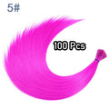 48Pcs Women's Colorful Synthetic Hair Extensions Set 38 Colors Tinsel Wig 26 Colors Feather Extensions Tool Kit for Hairdressing