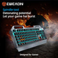 EWEADN TK900 Mechanical Keyboard USB-C Rechargeable RGB Backlit Ergonomic Gaming Keyboard For PC Laptop Mac