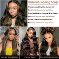 Body Wave HD Lace Front Wigs Human Hair 200 Density FB 30 13x6 HD Transparent Lace Frontal Brazilian Wigs for Women 52 Inch