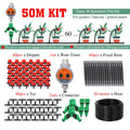 50-5M 1/4'' Hose Adjustable Drippers Automatic Watering Kit for Garden Greenhouse Home Outdoor Sprinkler Drip Irrigation System