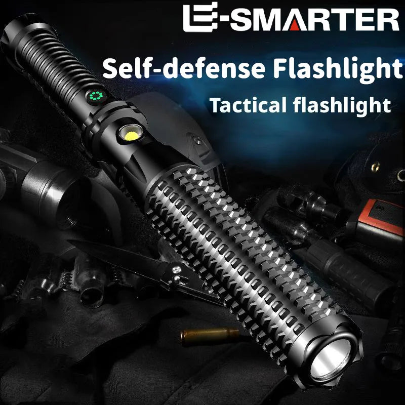 Rechargeable Tactical Flashlight with Long Handle - View 4 | SAMAG