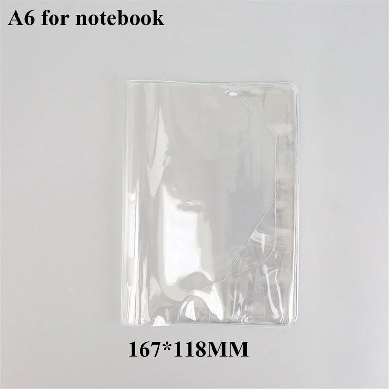 Waterproof PVC Transparent Protective Sleeve for A6 A5 Notebook Journal Planner Book Diary Protects Cover Office Supplies
