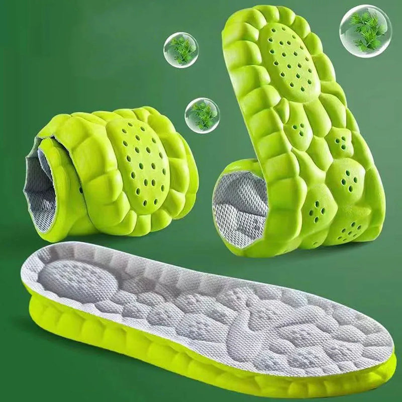 Latex Sport Insoles Soft High Elasticity Shoe Pads Orthotic Breathable Deodorant Shock Absorption Cushion Arch Support Insole