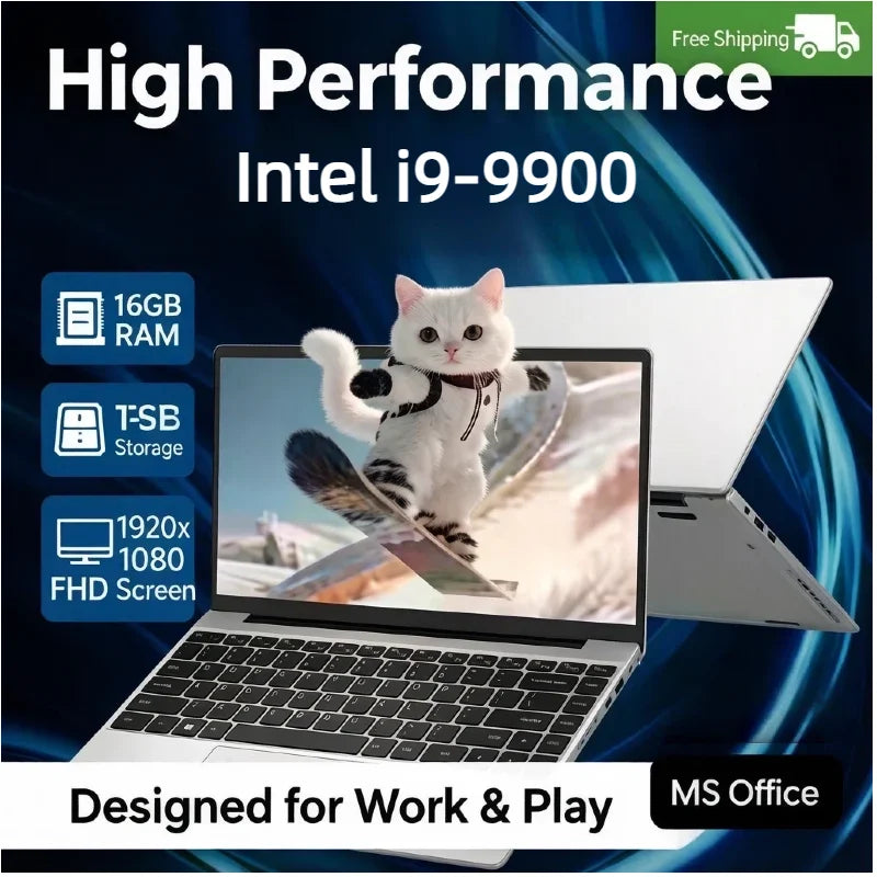 Intel Core i9 9900 14.1 Inch Laptop 32GB RAM 2TB SSD 1920x1080 Ultra Slim Gaming Office Home Study Pro Max 2026 Speed Core Ultra