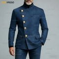Fashion Denim Suits  Sets for Men High Quality Single Breasted Regular Length 2 Piece Jacket And Pants Casual Costumes Hommes