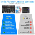 Fuluode 6/8/12/16 Channel Mixing Console Audio Mixer Mono 99 Digital Effect USB Sound Card dj Karaoke Mixer Bluetooth 48V 2 AUX