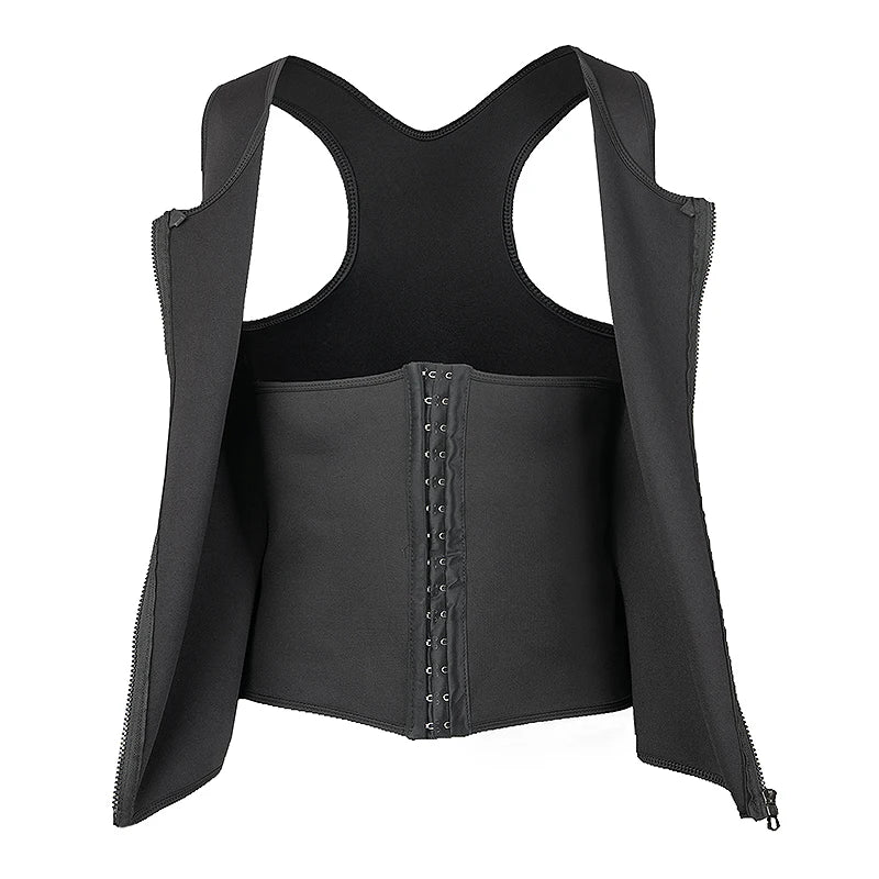 Vensslim Men Compression Waist Trainer Shirt for Body Shaper Slimming Tank Tops Tight Undershirt Tummy Control Fat Burner Girdle