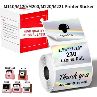 Phomemo Reflective Colour Thermal Label Sticker 40x30mm | SAMAG