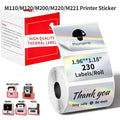 Phomemo Reflective Colour Thermal Label Sticker 40x30mm 230Pcs Each Roll Use For M108/M110/M120/M200/M220/M221/241BT/D520