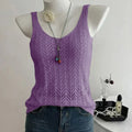 Ladies Elegant Solid Color Knitted Vest Summer Thin Layer - View 4 | SAMAG
