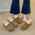 Winter Elegant Round Toe Sexy and Buckle Velvet Thick Soled Casual Shoes  Fashionable and Popular New Comfortable Women's Shoes