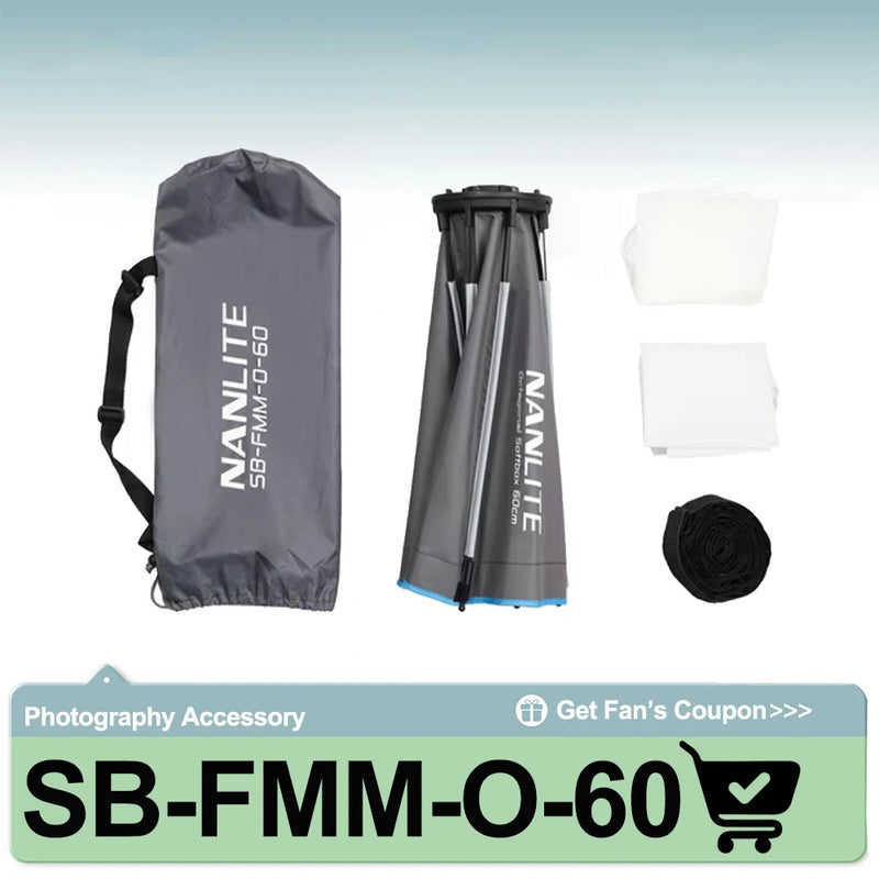Nanlite Octagonal Softbox 40cm 60cm with FM Mount Photography Light Accessories  SB-FMM-O-40  SB-FMM-O-60