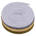 1Pair Luxury Gold Silver wire Round Shoelaces Sneakers Casual Shoe laces Quality Rope Shoelace Shoes Accessories 120/140/160CM