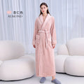 Warm Coral Fleece Kimono Bathrobe Gown Winter Thickened | SAMAG