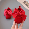 0-18 Months Red Girl Boy Newborn Baby Christmas Cute Cartoon Cotton Shoes Soft Sole Toddler Infant Walking Shoes
