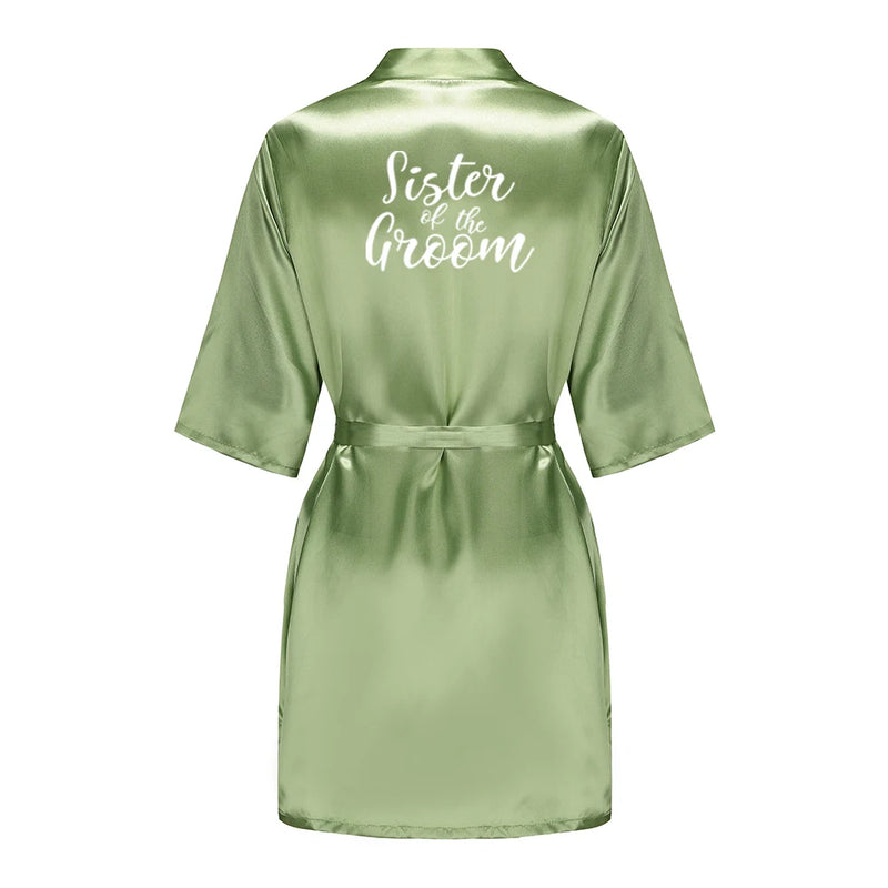 Satin Silk Robes Plus Size Wedding Bathrobe Bride | SAMAG