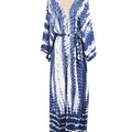 Bikini Cover Up Tie Dye Printed Swimsuit Cape Pareo Bohemian Beach Kimono Dresses Self Belted Bathing Suits Dropshipping