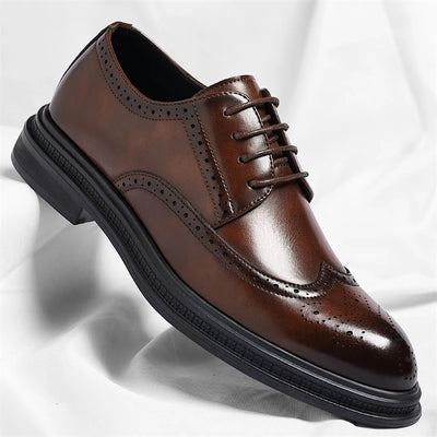 Men's Brogue Leather Shoes Fashionable Comfortable | SAMAG