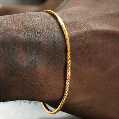 Hip Hop Stainless Steel Snake Bone Chain Bracelet Men Jewelry Trend Basic For Women Fashion Party | SAMAG